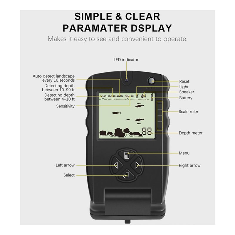 New Portable Fish Finder, Ice  - Fish Finder Transducer recension och pris