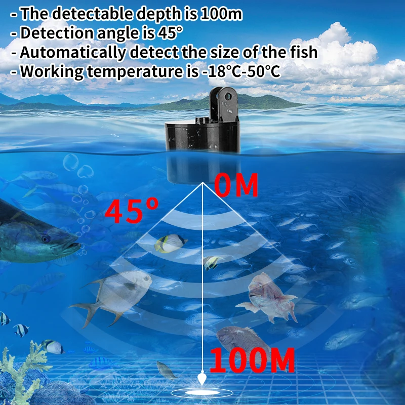 Alarm 100M Portable Sonar Fish - Fish Finder Transducer recension och pris