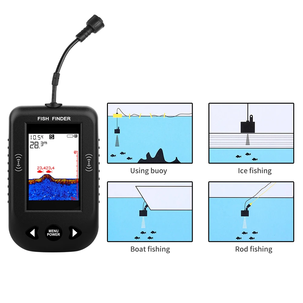 Alarm 100M Portable Sonar Fish - Fish Finder Transducer recension och pris