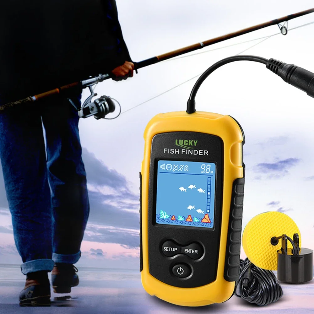 Lucky LCD Color Screen Portabl - Fish Finder Transducer recension och pris