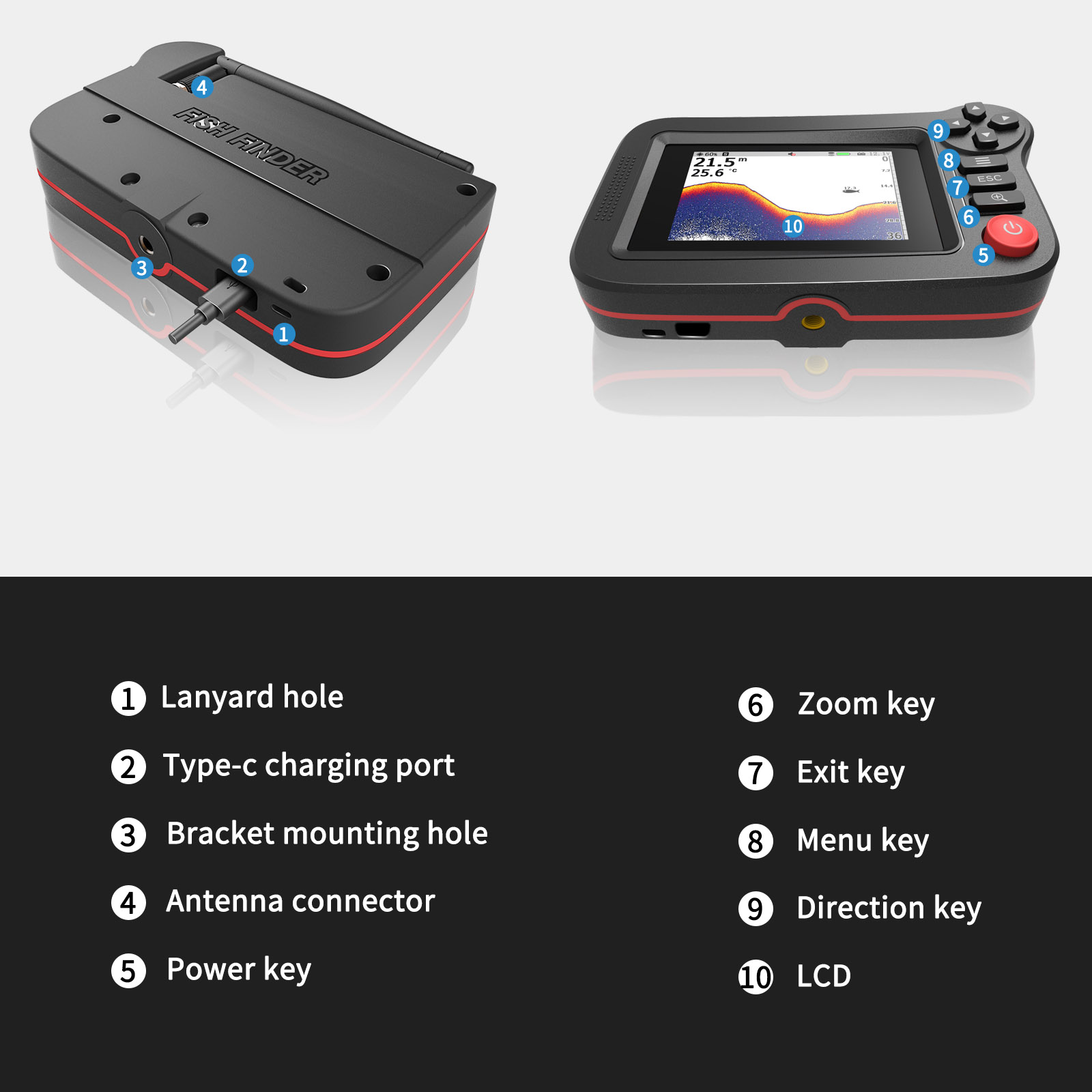 FindFish 200M Portable Fish Fi - Fish Finder Transducer recension och pris