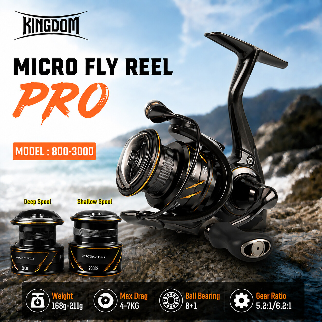 Kingdom Micro Fly Pro Fishing  - Abu Garcia Reel Max recension och pris