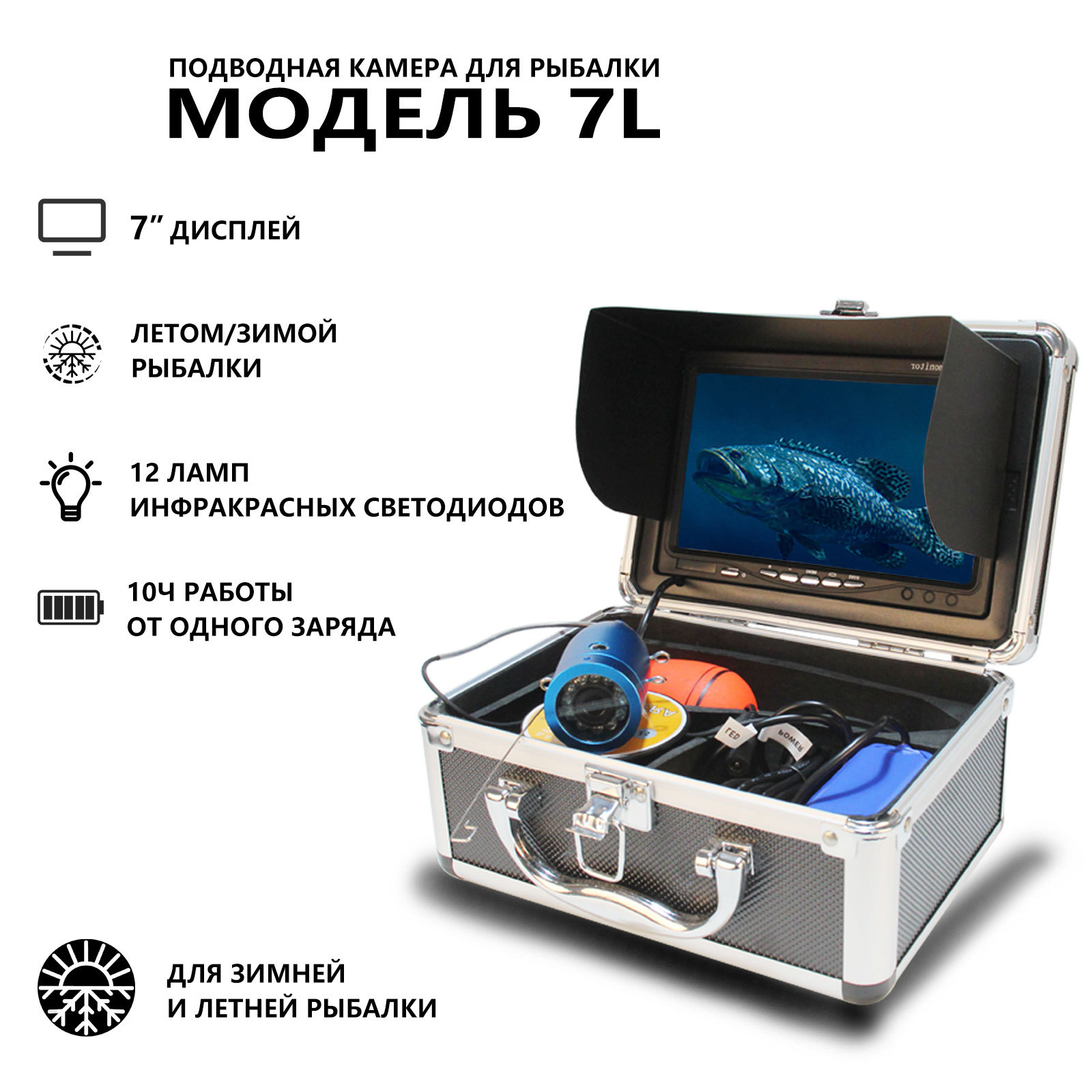 7 Inch IPS  Screen  15/20/30M  - Fishing Camera recension och pris