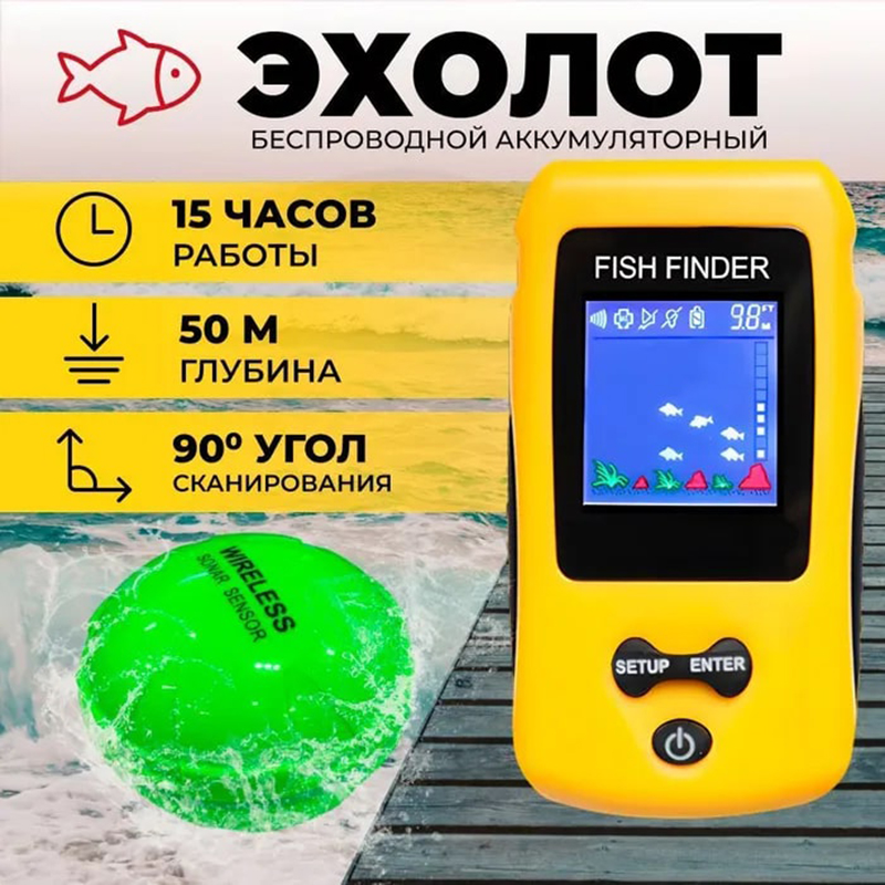 Brand New Colorful Wireless Fi - Fish Finder Transducer recension och pris
